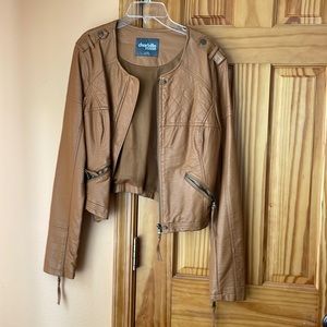 Charlotte Russe size L leather jacket